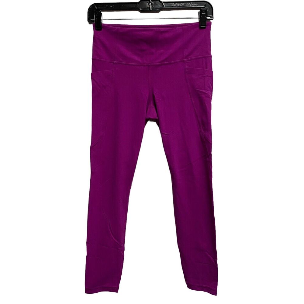 Athleta Womens Small Pink Elastic Waist Pull-On Yoga Capri Leggings